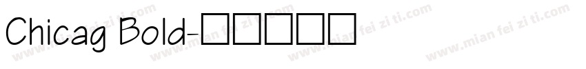 Chicag Bold字体转换